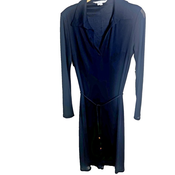 Alexia Admor Dresses & Skirts - Vintage Y2k Black Sheer Mesh Long Sleeve Dress Pockets Whimsigoth L Petite